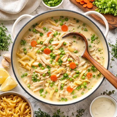Image of Creamy Homemade Chicken Noodle Soup
