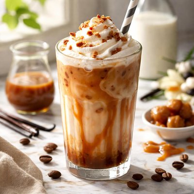 Image of Creamy Iced Vanilla Caramel Coffee