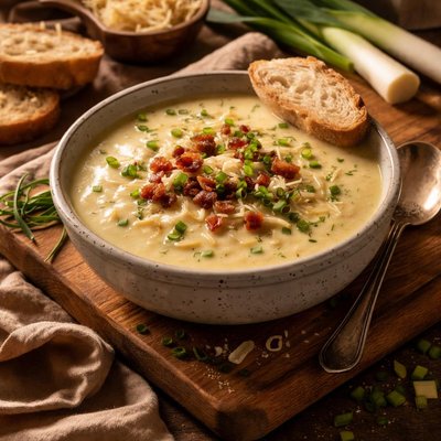 Image of Creamy Leek and Gouda Soup
