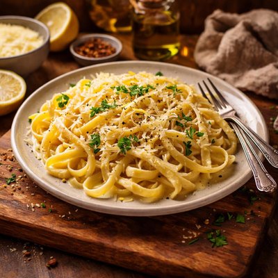 Image of Creamy Lemon Fettuccine