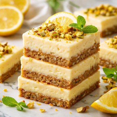 Image of Creamy Lemon Nut Bars