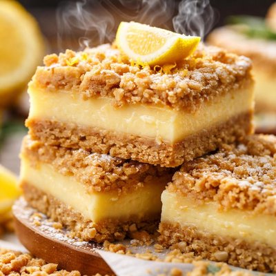Image of Creamy Lemon Oat Bars