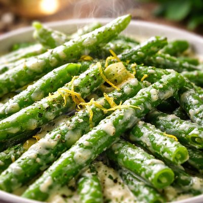 Image of Creamy Lemony Green Beans