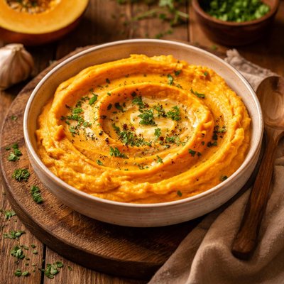 Image of Calabaza asada cremosa alta en proteínas