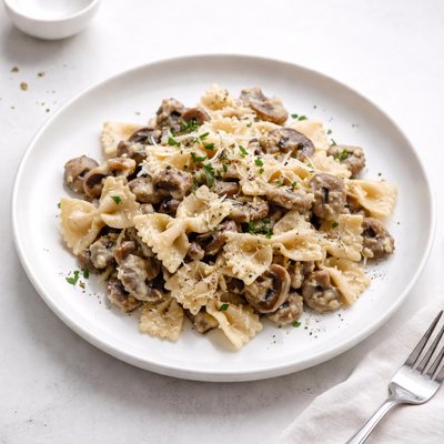 Image of Creamy Mushroom Bow Ties