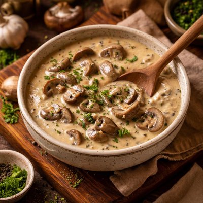 Image of Creamy Mushroom Sauce Gravy