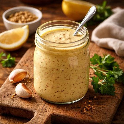 Image of Creamy Mustard Vinaigrette by Ina Garten Barefoot Contessa