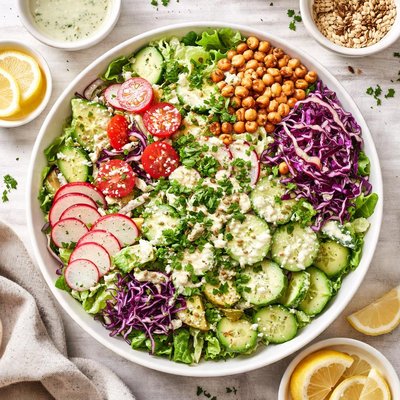 Image of Creamy Non Dairy Romaine Salad