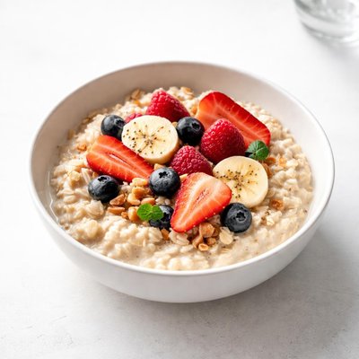 Image of Creamy Oatmeal with Fresh Fruit