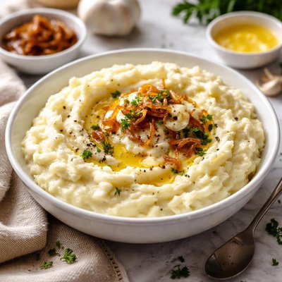 Image of Creamy Onion Garlic Mashed Potatoes