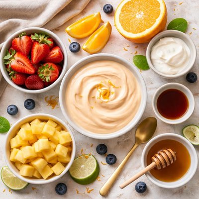 Image of Creamy Orange Fruit Salad Dressing