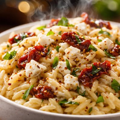 Image of Creamy Orzo W Feta Sun Dried Tomatoes
