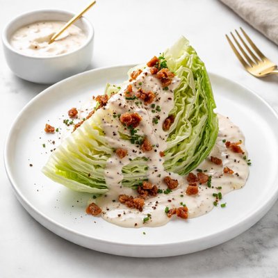 Image of Creamy Pancetta Dressing and Iceberg Lettuce