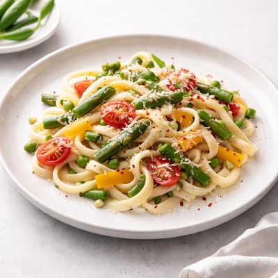 Image of Creamy Pasta Primavera Easy