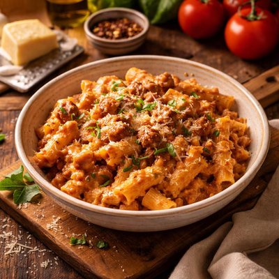 Image of Creamy Pasta Tomato with Italian Sausage