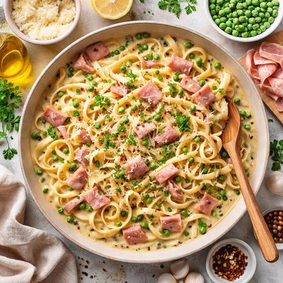 Image of Creamy Pasta with Ham