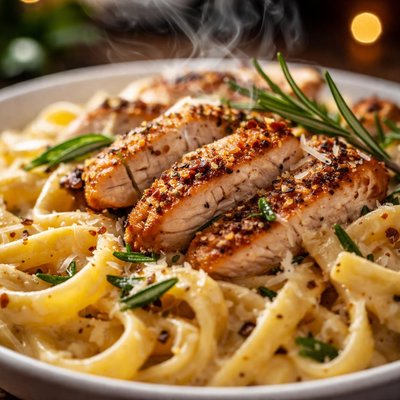 Image of Creamy Pasta with Rosemary Chicken