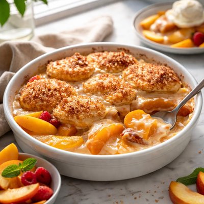 Image of Creamy Peach Cobbler