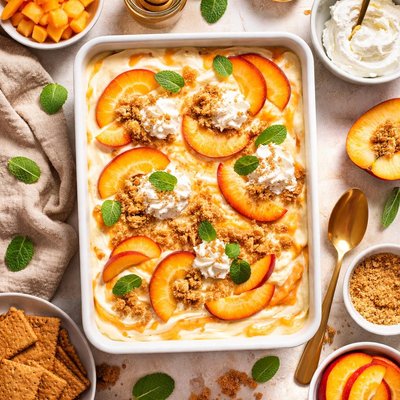 Image of Creamy Peach Dessert