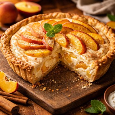 Image of Creamy Peach Pie