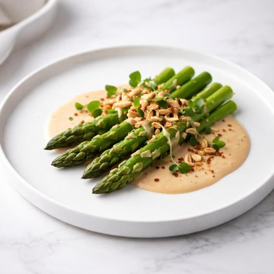 Image of Creamy Peanut Asparagus