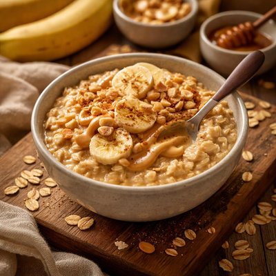 Image of Creamy Peanut Butter Banana Oatmeal