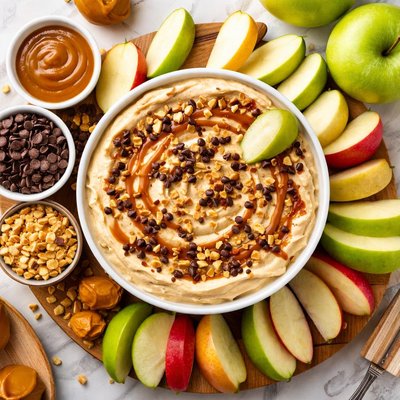 Image of Creamy Peanut Buttery Caramel Apple Dip