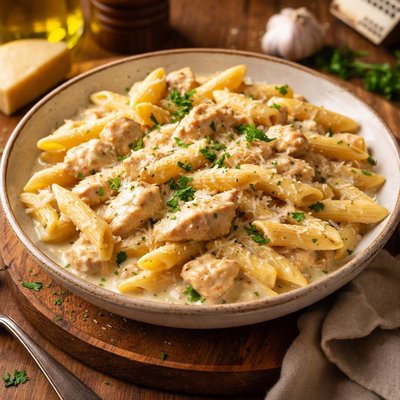 Image of Creamy Penne with Chicken Cream Cheese Sauce