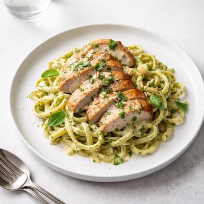 Image of Creamy Pesto Chicken and Pasta