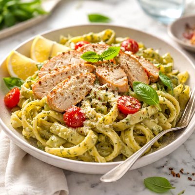 Image of Creamy Pesto Chicken Pasta