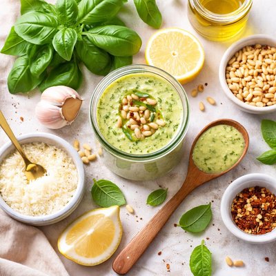Image of Creamy Pesto Dressing