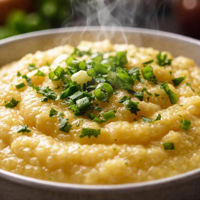 Image of Creamy Polenta with Green Onions and Parsley