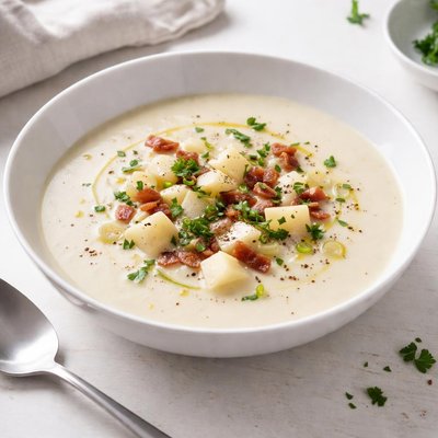 Image of Creamy Potato Soup Low Fat Heart Healthy