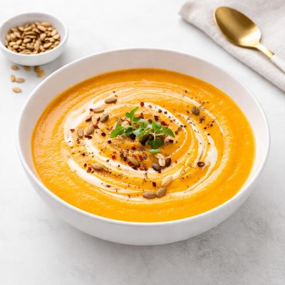 Image of Creamy Pumpkin and Butternut Squash Soup