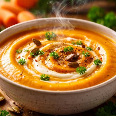 Image of Creamy Pumpkin and Carrot Soup