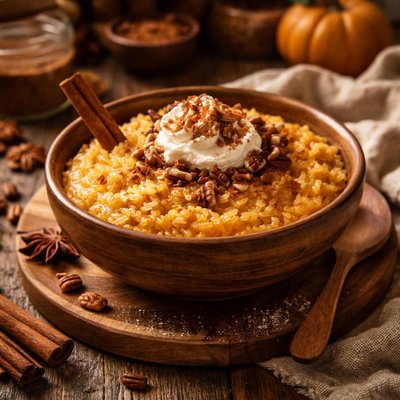 Image of Creamy Pumpkin Rice Pudding