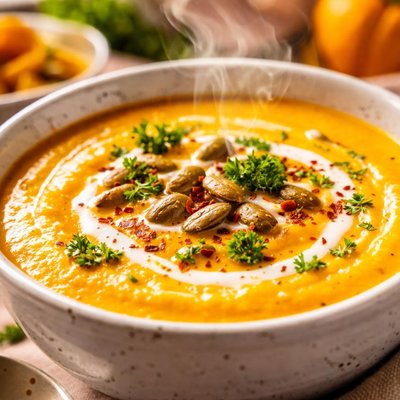 Image of Creamy Pumpkin Soup for Weight Watching People