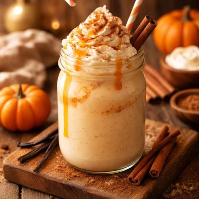 Image of Creamy Pumpkin Vanilla Milkshake