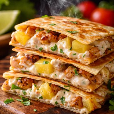Image of Creamy Ranch Pineapple Quesadillas