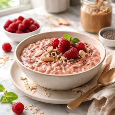 Image of Creamy Raspberry Oatmeal
