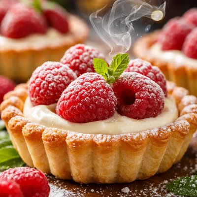 Image of Creamy Raspberry Tarts