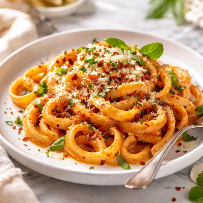 Image of Creamy Red Pepper Pasta Inspired by Chef Miller