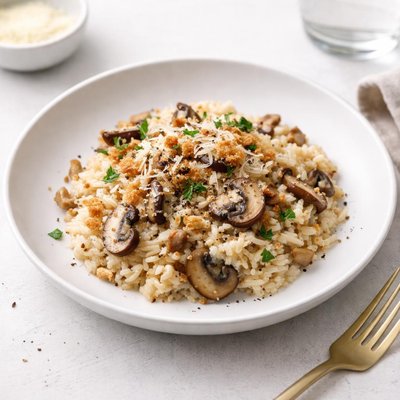 Image of Creamy Rice and Mushroom Bake