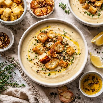 Image of Creamy Roasted Garlic Soup