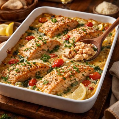Image of Creamy Salmon Bake