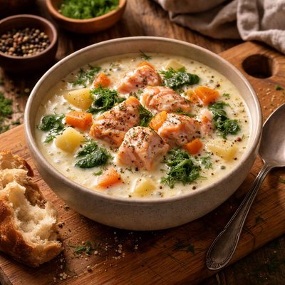 Image of Creamy Salmon Soup