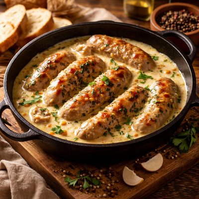 Image of Creamy Sausages