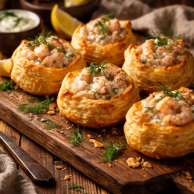 Image of Creamy Shrimp and Dill Puffs