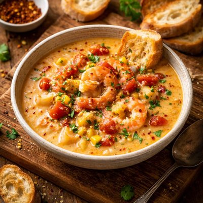 Image of Creamy Shrimp and Tomato Chowder