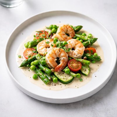 Image of Creamy Shrimp and Vegetables